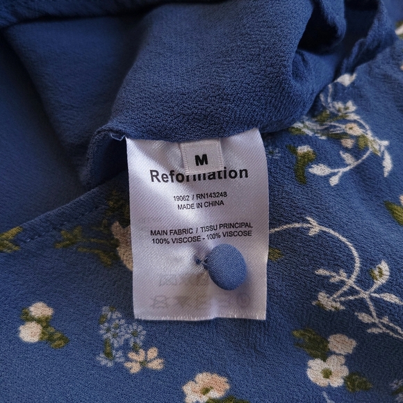 NWOT Reformation Jourdan Bridgerton Regency Floral Ruffle Mini Dress - Picture 8 of 11